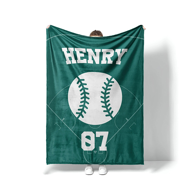 Personalized Athlete Blanket Customizable Name and Sport Graphic