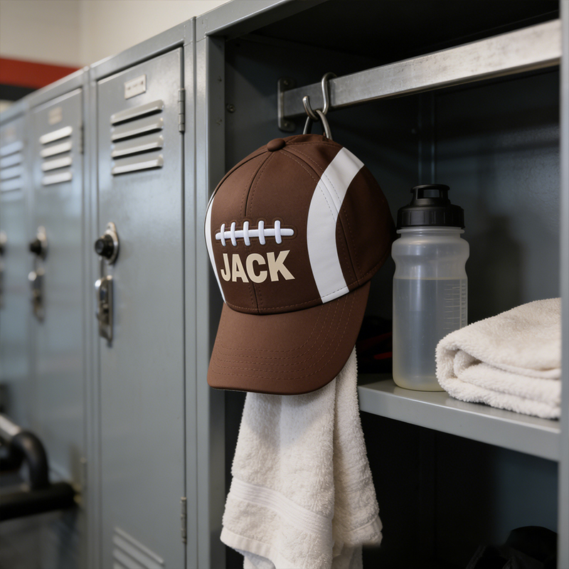 Personalized American Football Cap with Unique Custom Name Design