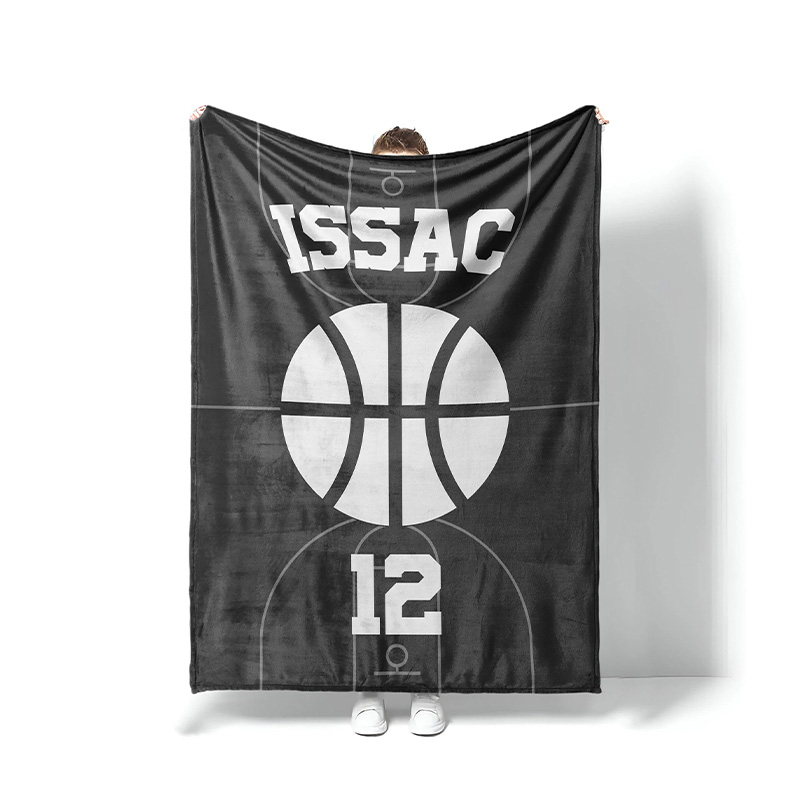 Personalized Athlete Blanket Customizable Name and Sport Graphic