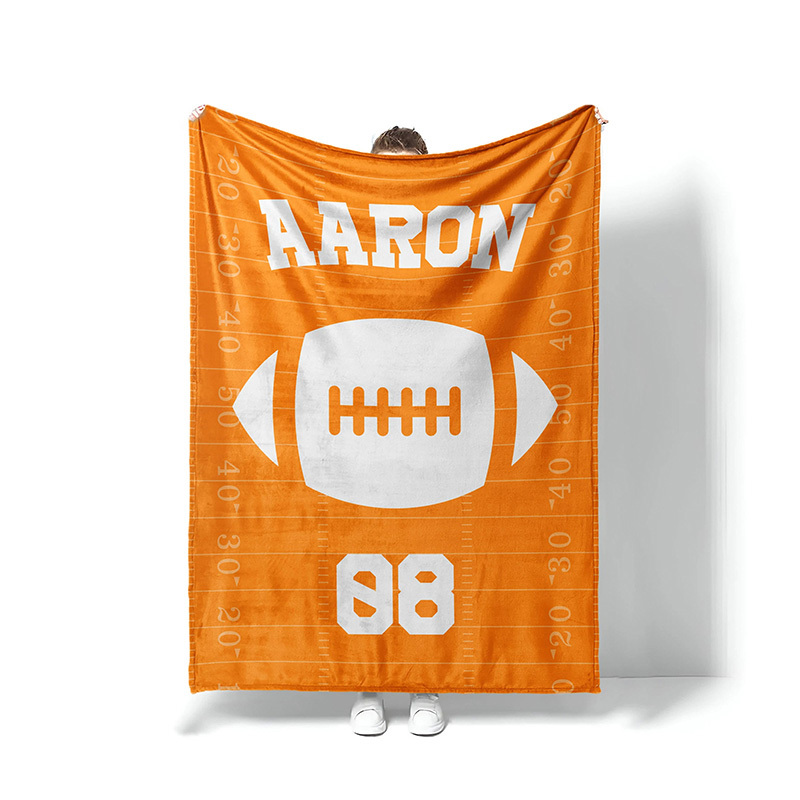 Personalized Athlete Blanket Customizable Name and Sport Graphic