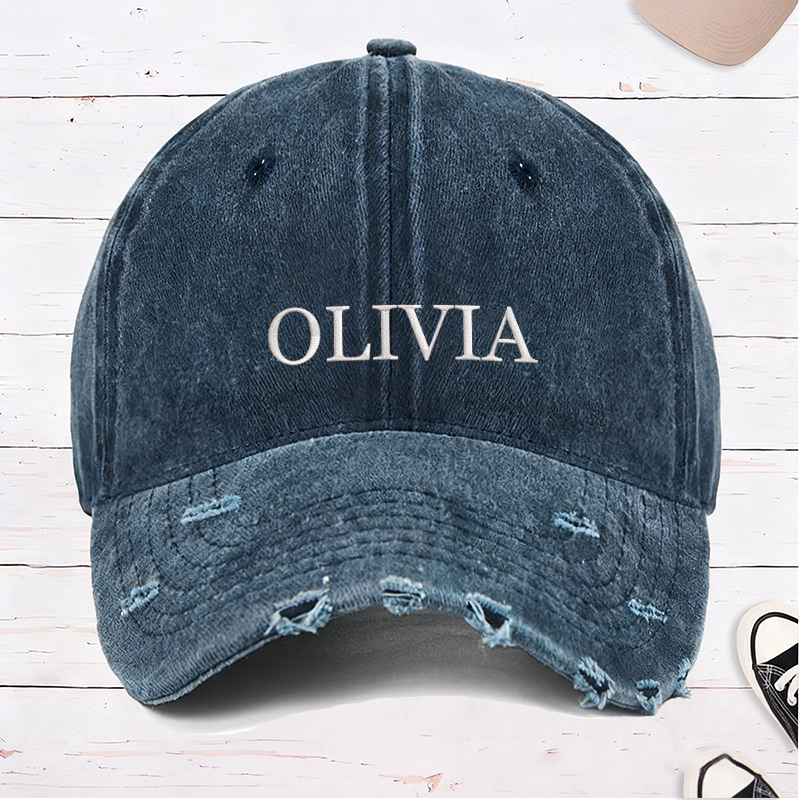 Personalized Baseball Cap with Name Embroidered Hat Adjustable Sports Cap Unisex Baseball Cap