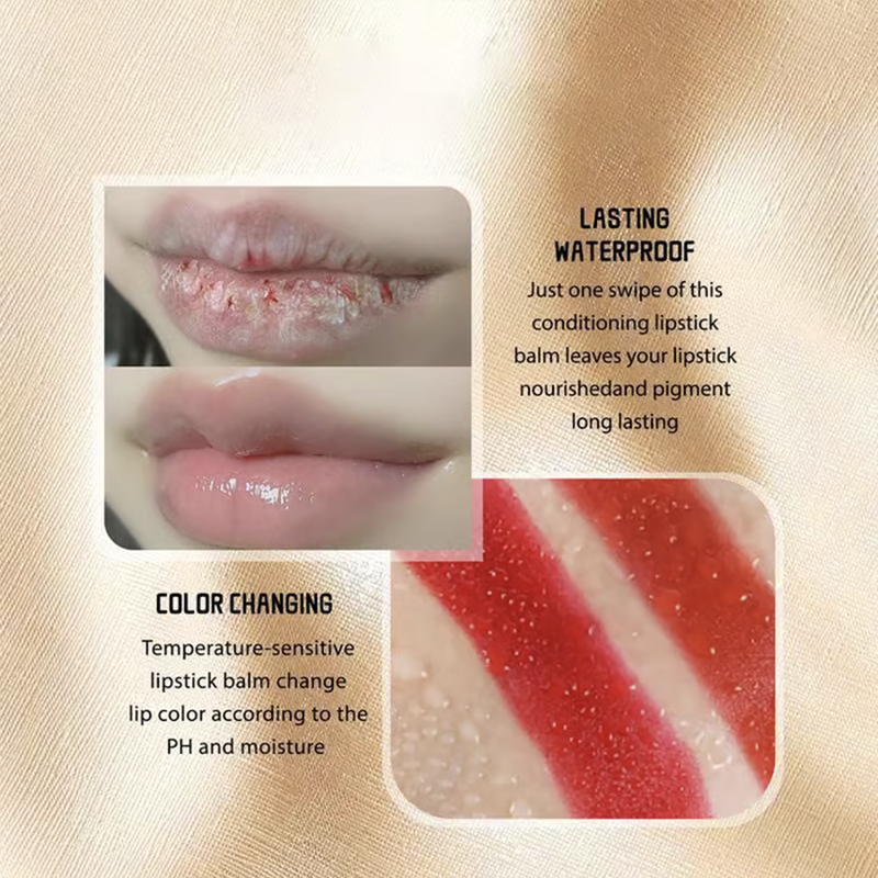 ⏰ Last Day Promotion!🎁- ✨LOVILDS Transferproof Color-Changing Lipstick💄CrystalClear Color Alchemy 💋 Auto-Tints on Contact!