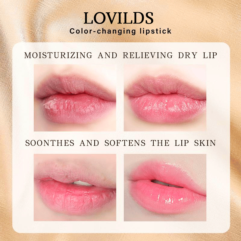 ⏰ Last Day Promotion!🎁- ✨LOVILDS Transferproof Color-Changing Lipstick💄CrystalClear Color Alchemy 💋 Auto-Tints on Contact!