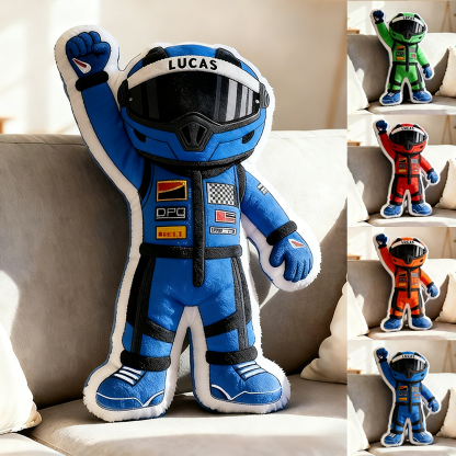 Personalized Winning Racer Throw Pillow Custom Name Graphic 3D Print Design Cushion Gift for Racers and Racing Lovers