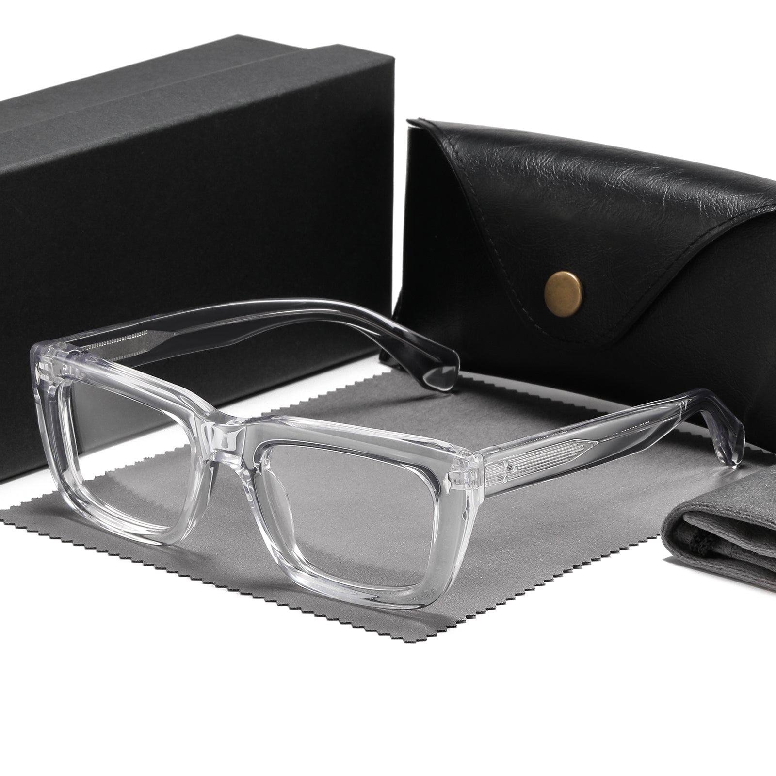 Sutton Retro Rectangle Acetate Glasses Frame