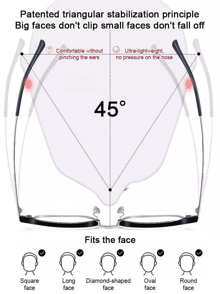 Automatic zoom anti-blue light presbyopia glasses