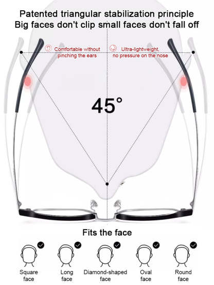 Automatic zoom anti-blue light presbyopia glasses