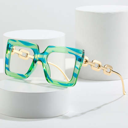 🎈Lastday 70%OFF-Women’s Oversized Square Chain Reading Glasses(1set-6pcs)