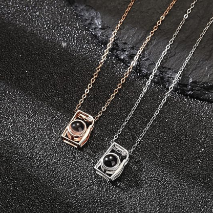 Personalized Photo Brass Heart Necklace With Picture Inside Mini Camera Locket Necklace Birthday Gifts