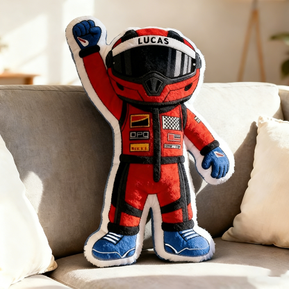 Personalized Winning Racer Throw Pillow Custom Name Graphic 3D Print Design Cushion Gift for Racers and Racing Lovers