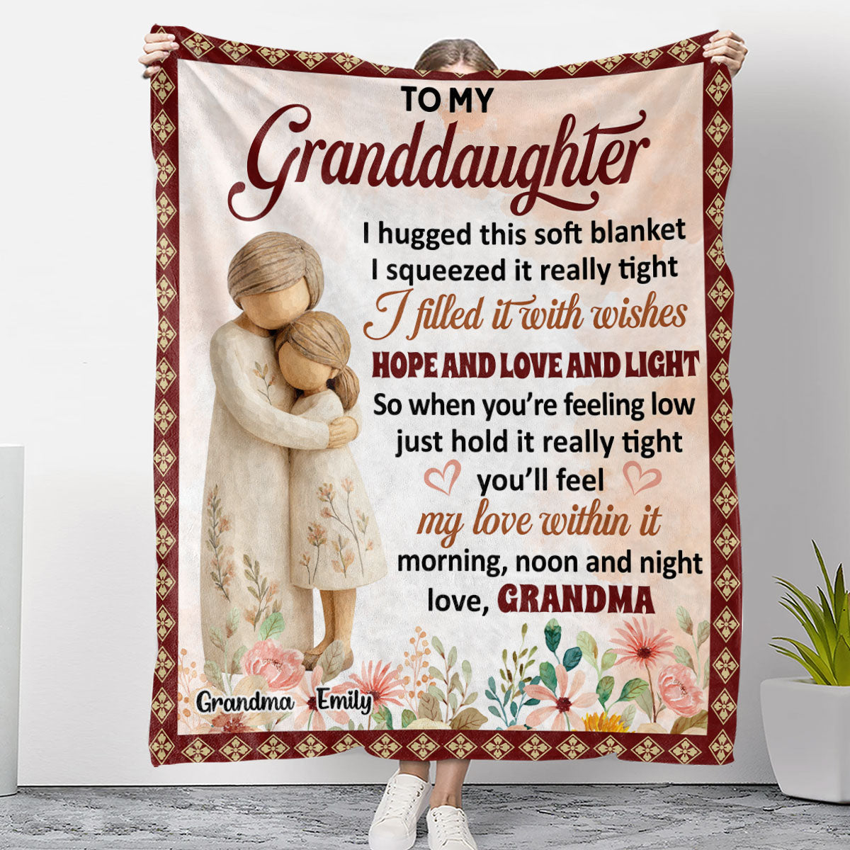 Hope And Love And Light - Personalized Custom Fleece Blanket