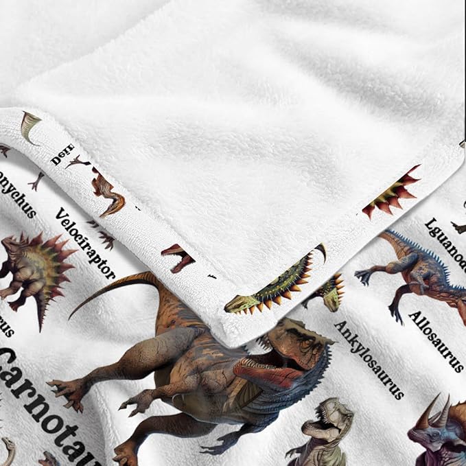 Dinosaur Blanket Gifts for Boys, Jurassic Dino Throw Blanket Gifts for Baby Girls Decor Animal Wild Plush Soft Lightweight Flannel Fleece Dinosaurs Blankets Sheet for Nursery Stroller Toddler 40x30In