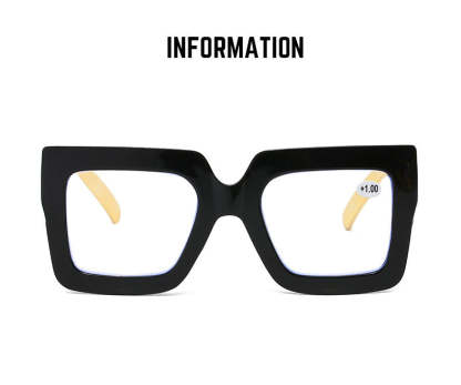 🎈Lastday 70%OFF-Women’s Oversized Square Chain Reading Glasses(1set-6pcs)