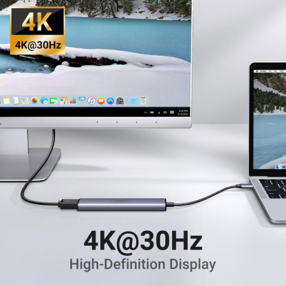 5-in-1 USB-C Hub ⚡ 4K HDMI, 100W Power Delivery, 3 USB-A Ports 🔌 for MacBook, iPhone & More 📱