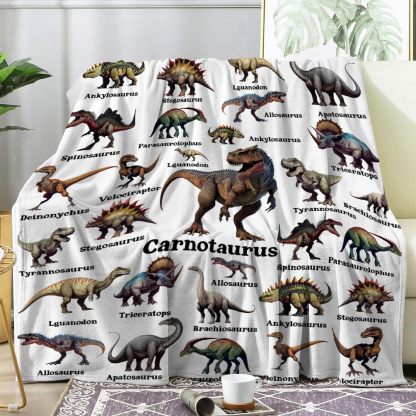 Dinosaur Blanket Gifts for Boys, Jurassic Dino Throw Blanket Gifts for Baby Girls Decor Animal Wild Plush Soft Lightweight Flannel Fleece Dinosaurs Blankets Sheet for Nursery Stroller Toddler 40x30In