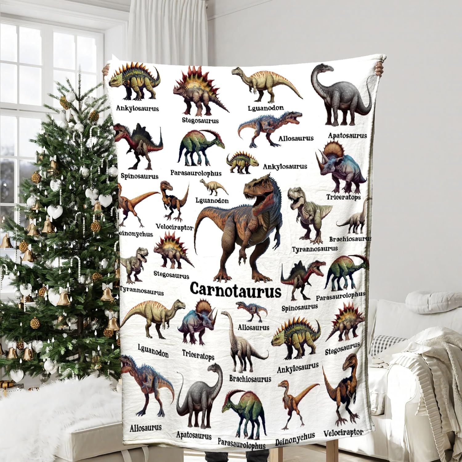 Dinosaur Blanket Gifts for Boys, Jurassic Dino Throw Blanket Gifts for Baby Girls Decor Animal Wild Plush Soft Lightweight Flannel Fleece Dinosaurs Blankets Sheet for Nursery Stroller Toddler 40x30In