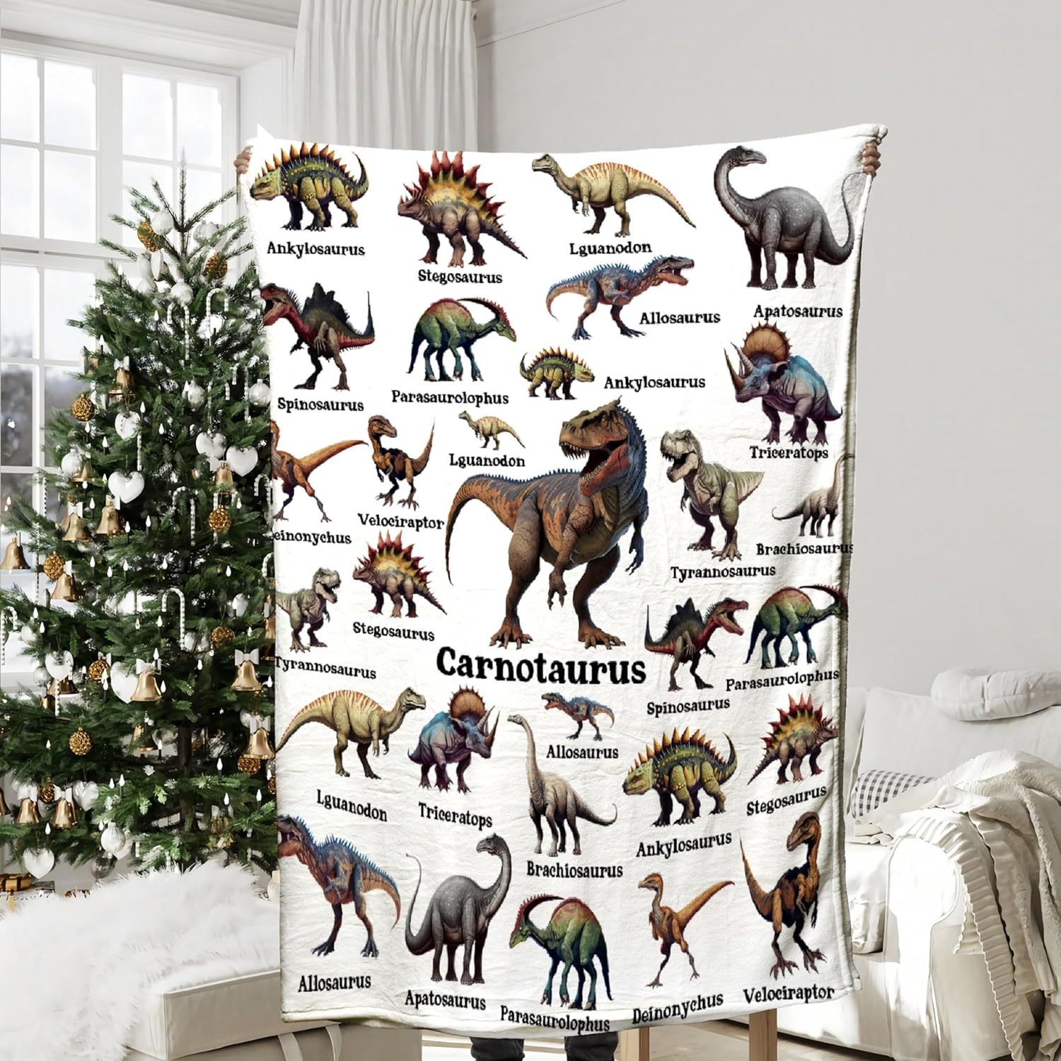 Dinosaur Blanket Gifts for Boys, Jurassic Dino Throw Blanket Gifts for Baby Girls Decor Animal Wild Plush Soft Lightweight Flannel Fleece Dinosaurs Blankets Sheet for Nursery Stroller Toddler 40x30In