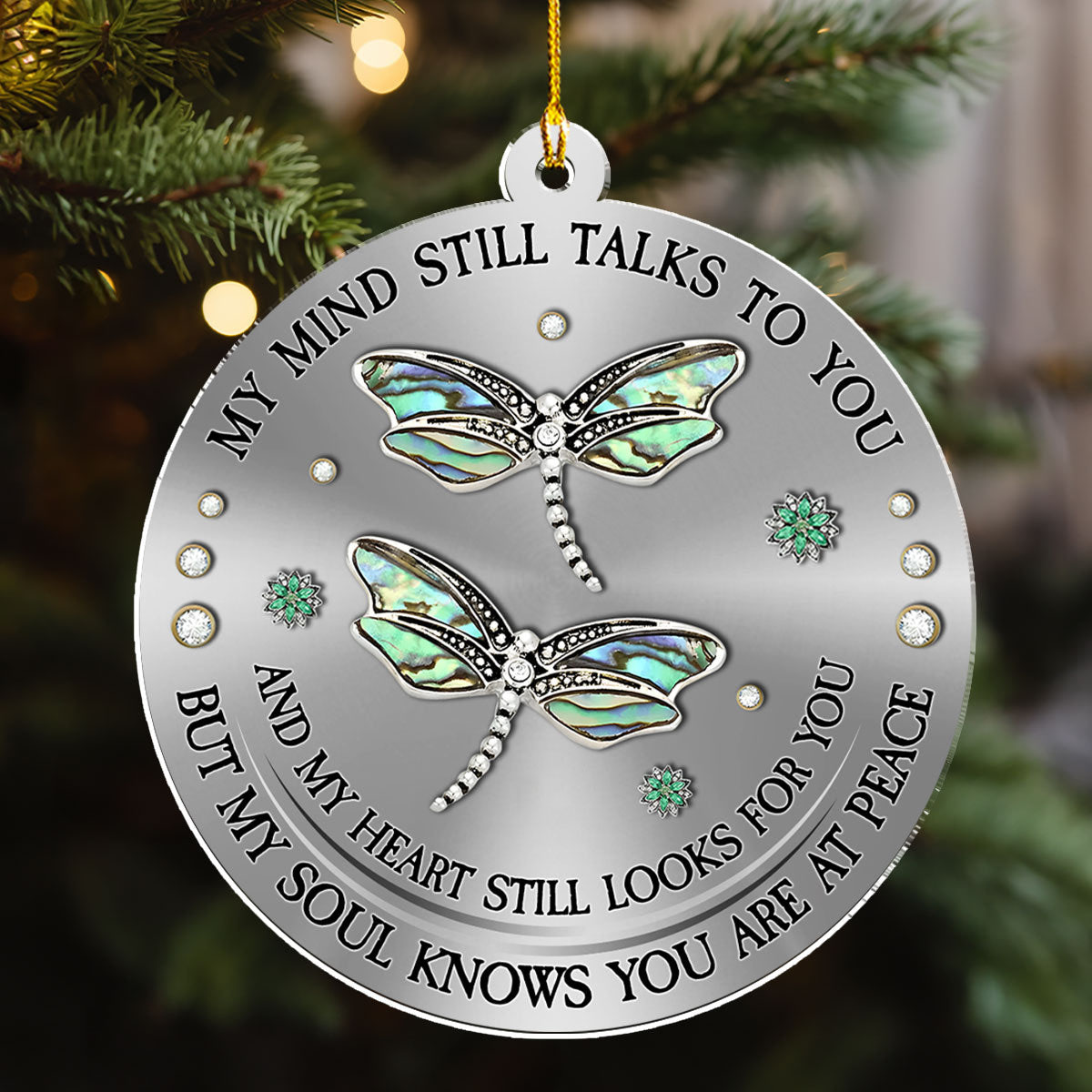 Dragonfly My Mind My Heart My Soul - Personalized Custom Acrylic Ornament