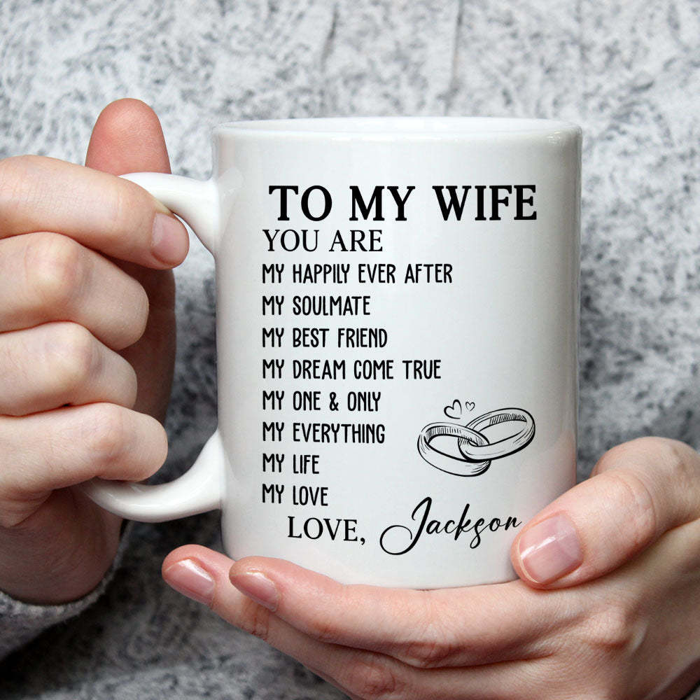 My Love My Life - Personalized Custom Coffee Mug