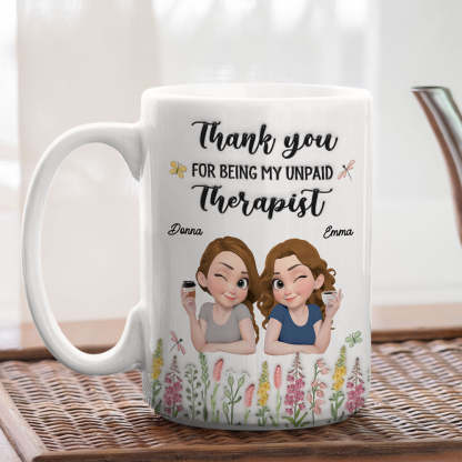Thanks My Unpaid Therapist - Personalized Custom 3D Inflated Effect Mug
