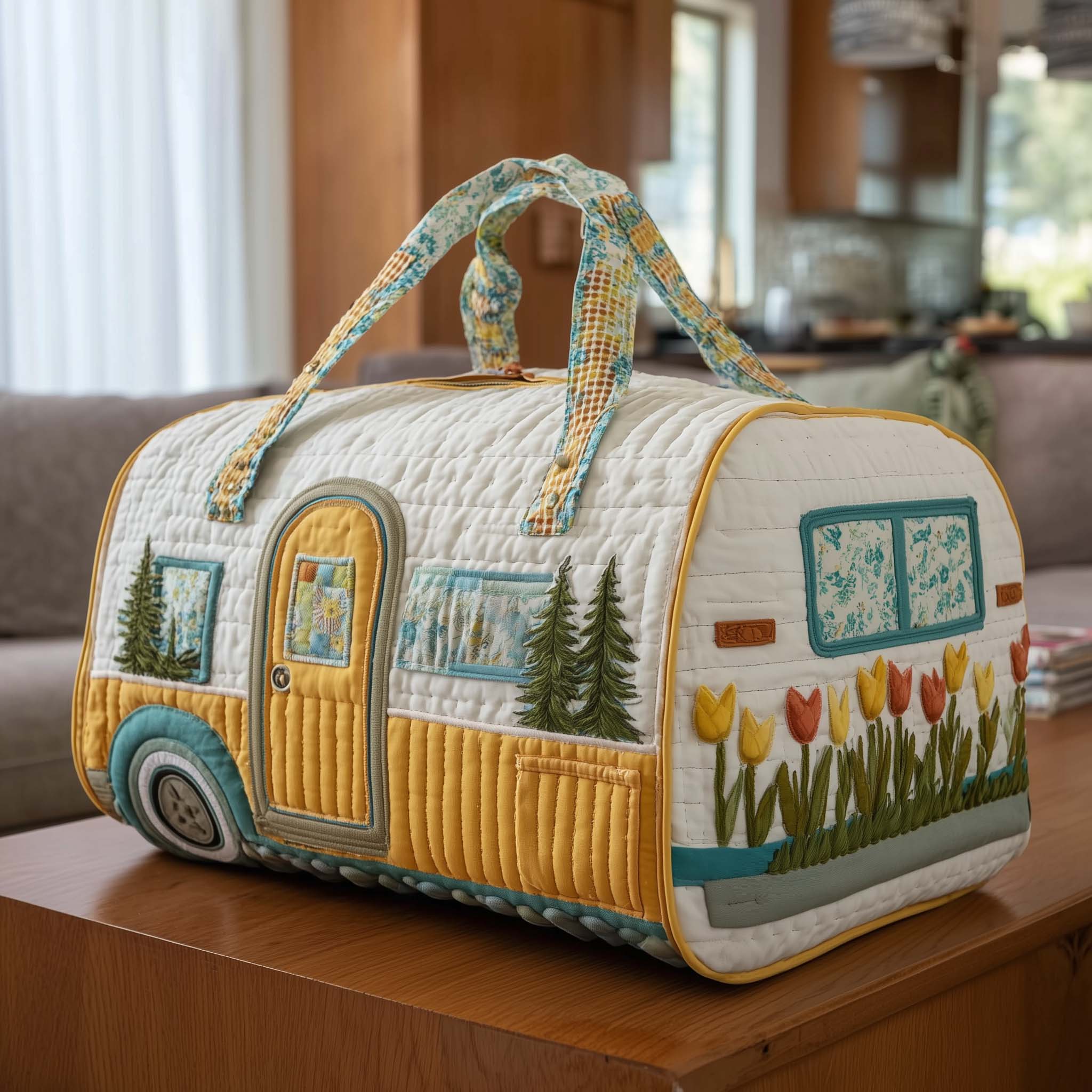 Vintage Camper Quilted Duffle Bag GFTOTP16155