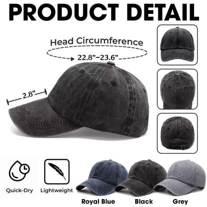 Casquette en Denim Délavé Personnalisée - Ce Papi Nous Appartient