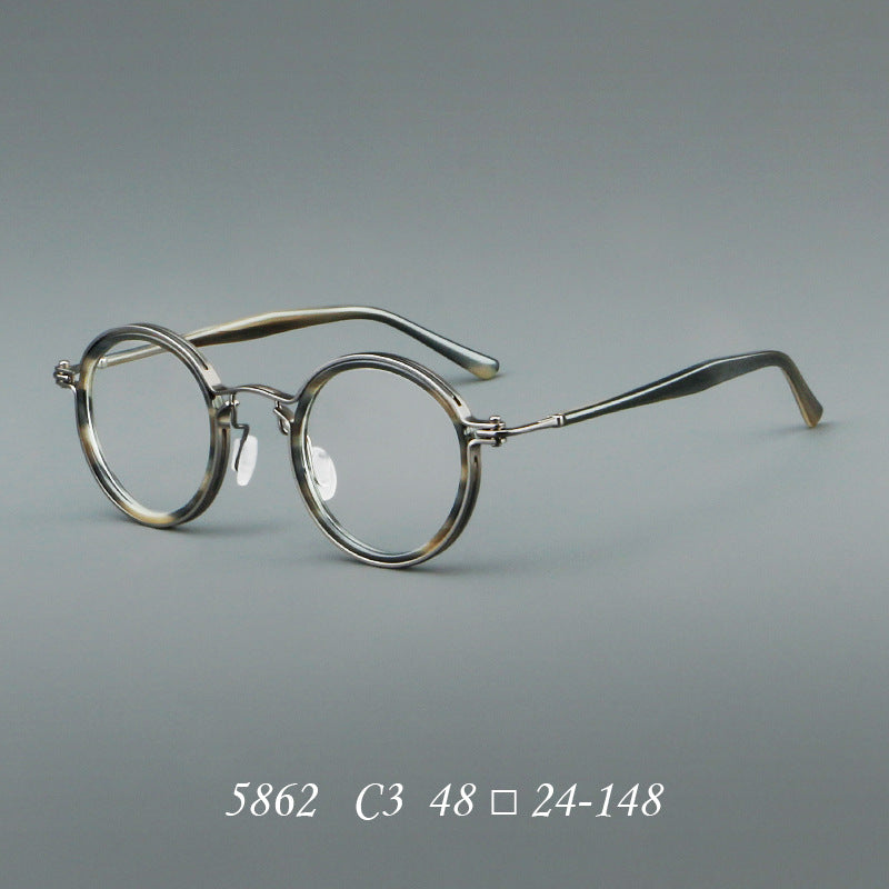 Tate Vintage Round Acetate Glasses Frame