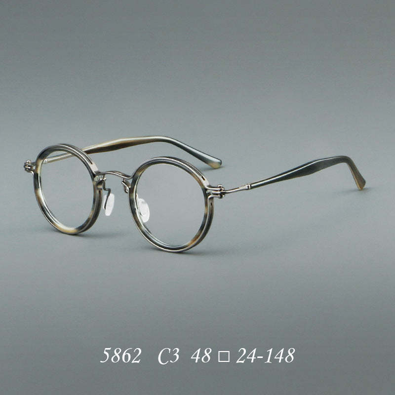 Tate Vintage Round Acetate Glasses Frame