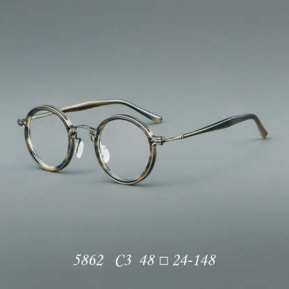 Tate Vintage Round Acetate Glasses Frame
