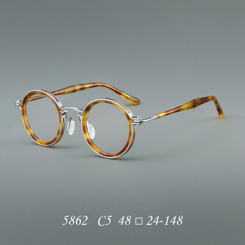 Tate Vintage Round Acetate Glasses Frame