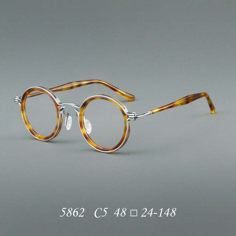 Tate Vintage Round Acetate Glasses Frame