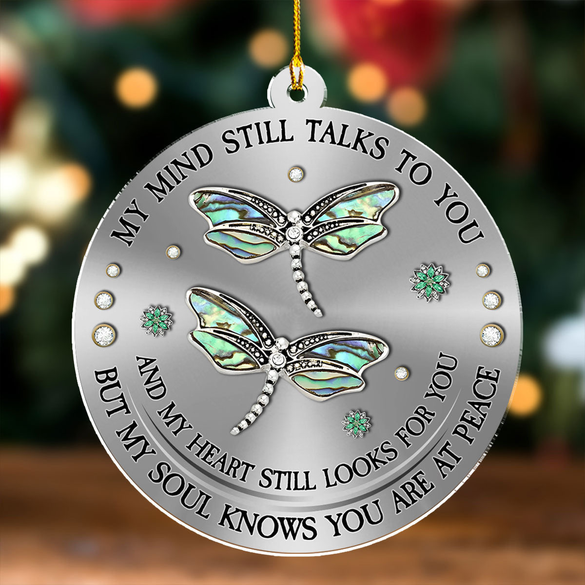 Dragonfly My Mind My Heart My Soul - Personalized Custom Acrylic Ornament