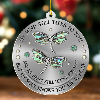 Dragonfly My Mind My Heart My Soul - Personalized Custom Acrylic Ornament