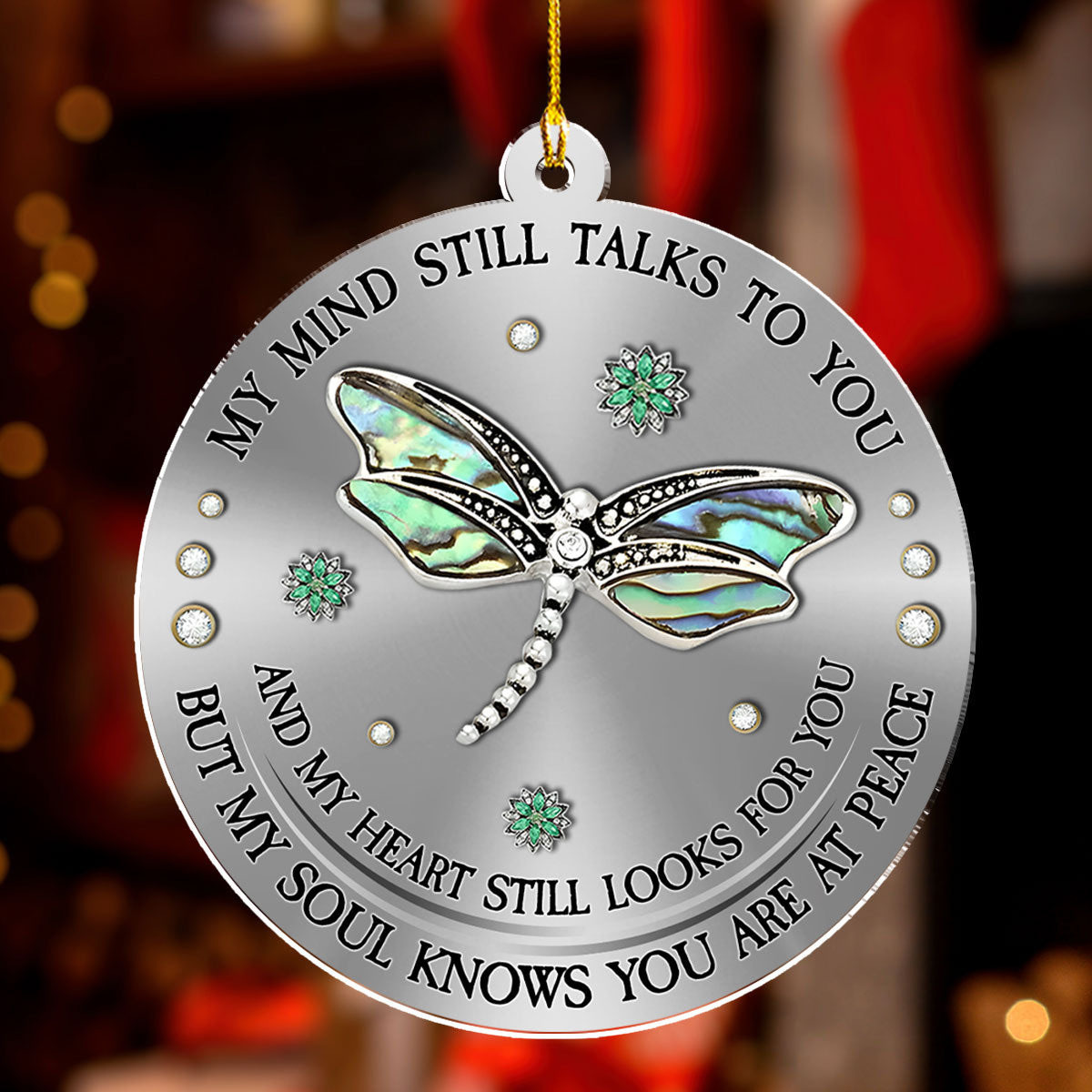Dragonfly My Mind My Heart My Soul - Personalized Custom Acrylic Ornament