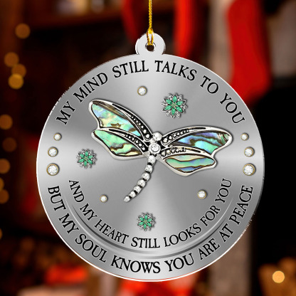 Dragonfly My Mind My Heart My Soul - Personalized Custom Acrylic Ornament
