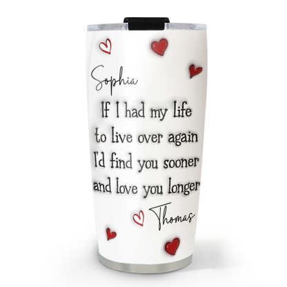 Love You Longer - Personalized Custom 3D Inflated Effect Tumbler