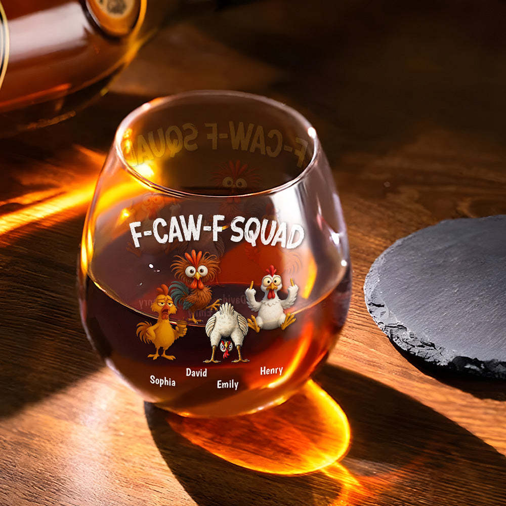 FCAWF Squad - Personalized Custom Wine Glass