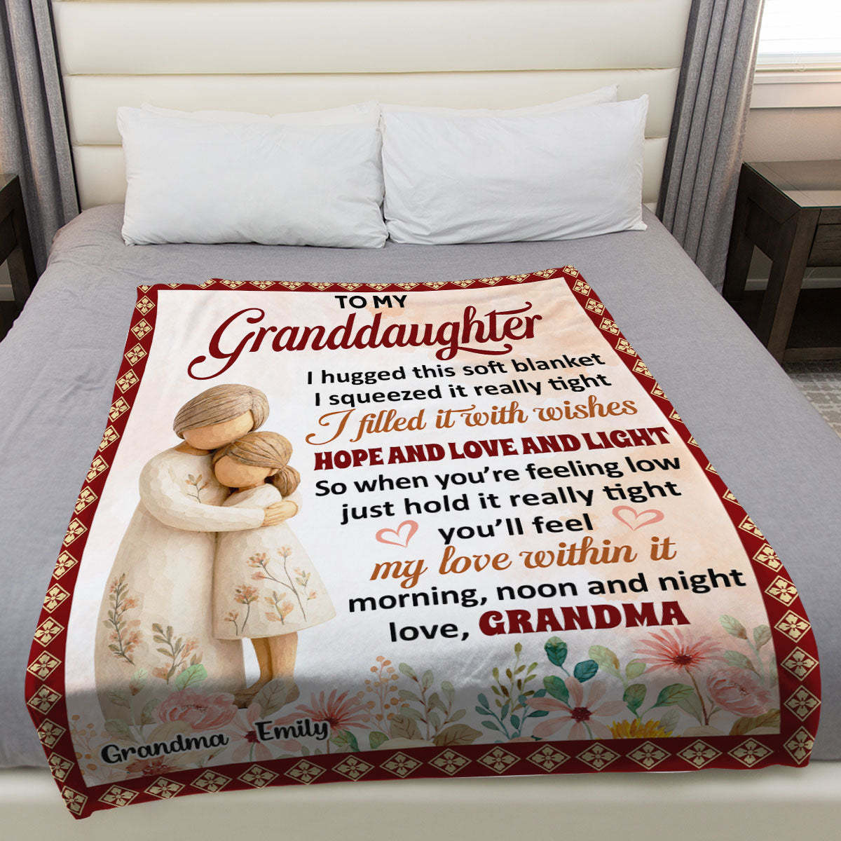 Hope And Love And Light - Personalized Custom Fleece Blanket