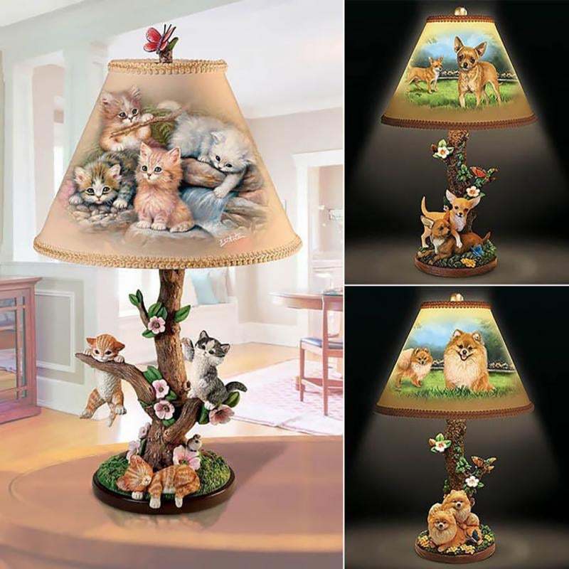 🎁A great gift - cat and dog table lamp