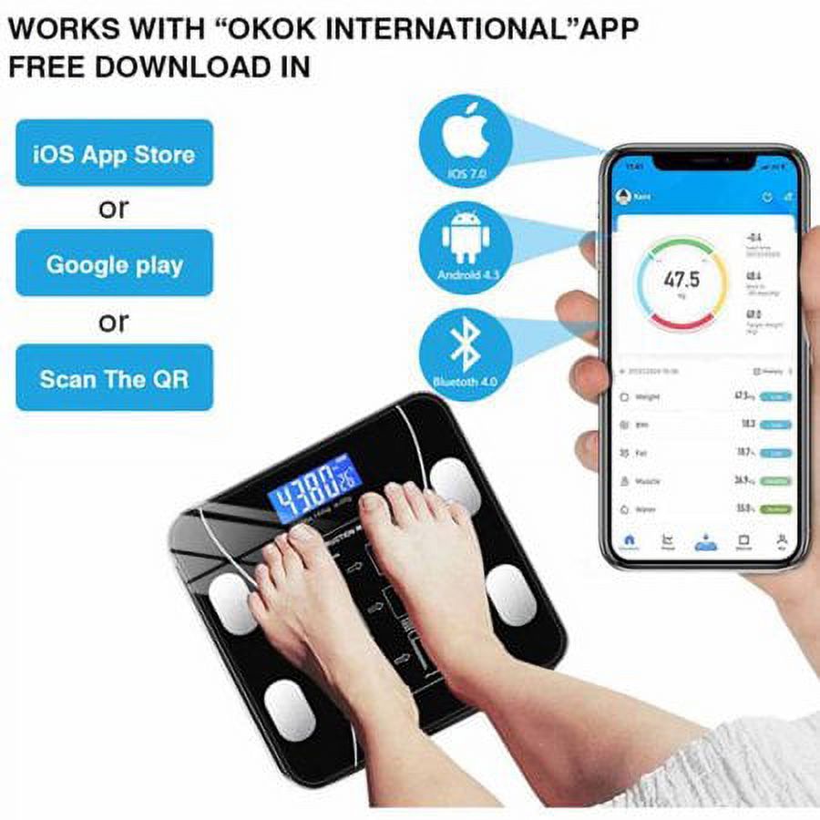 Final 3 Hours: 5O% OFF Smart Body Composition Scale – Bluetooth Digital Weight & Health Monitor