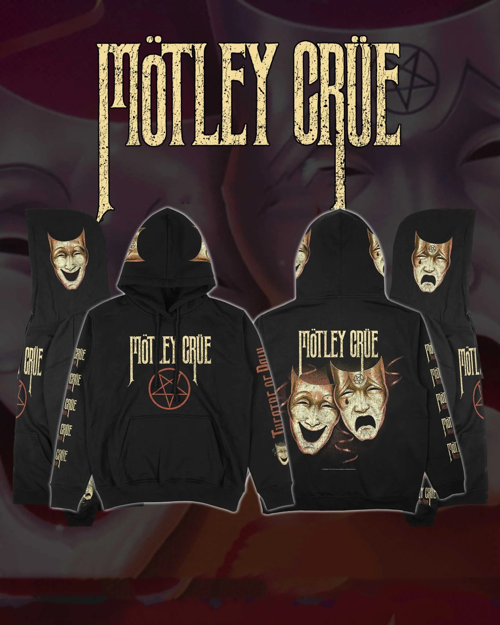 Motley Crue Dr Feelgood Circle Photo T Shirt Black Officially Licensed