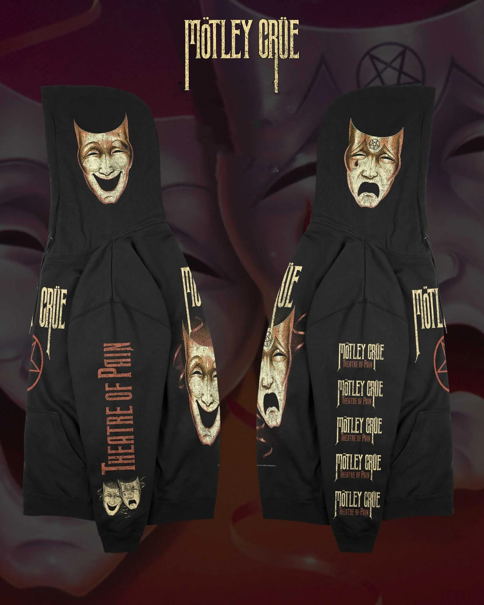 Motley Crue - Theatre Of Pain - Deluxe Pullover Hoodie