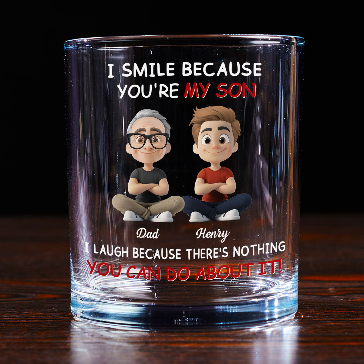 For Son - Personalized Custom Whiskey Glass