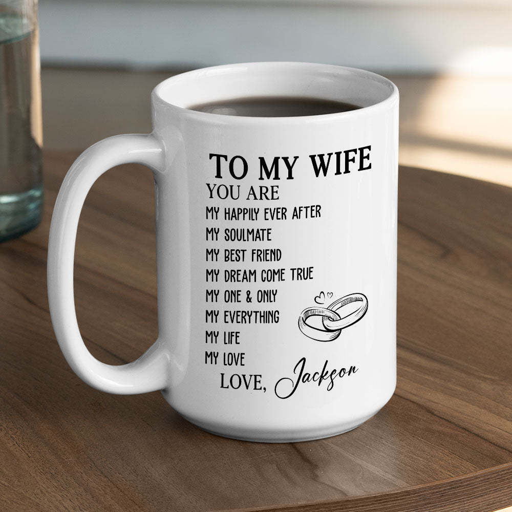 My Love My Life - Personalized Custom Coffee Mug