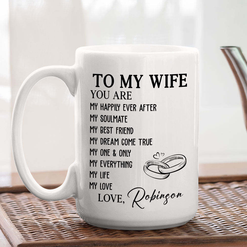My Love My Life - Personalized Custom Coffee Mug
