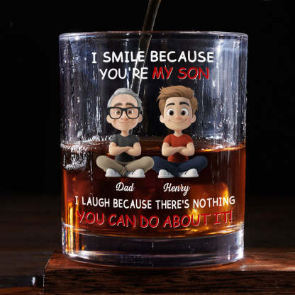For Son - Personalized Custom Whiskey Glass