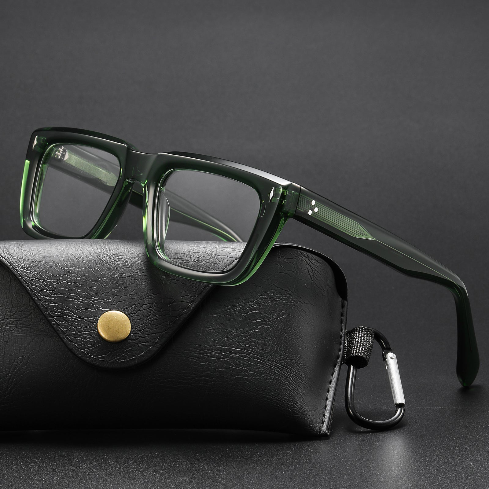 Sutton Retro Rectangle Acetate Glasses Frame