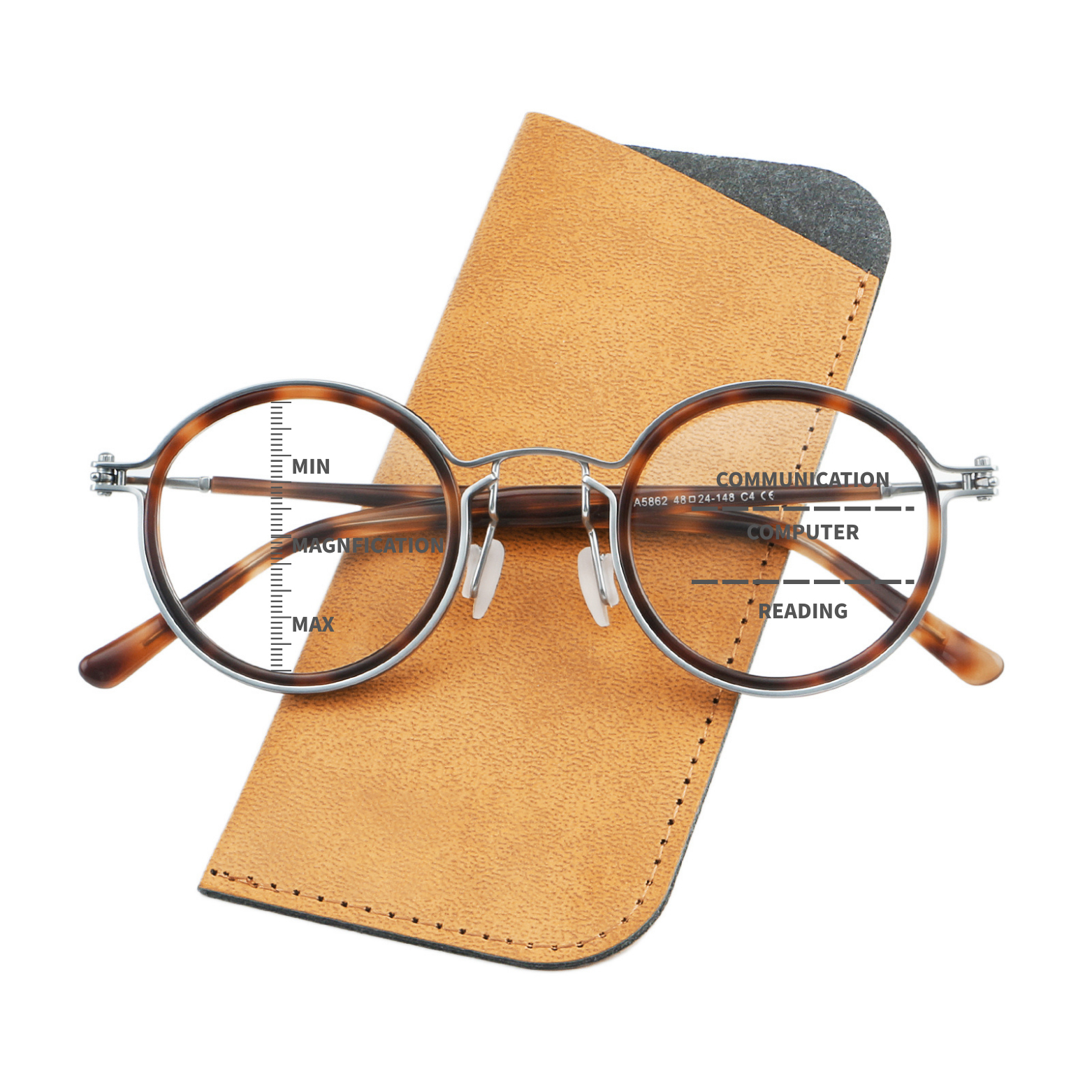 Tate Vintage Round Acetate Glasses Frame