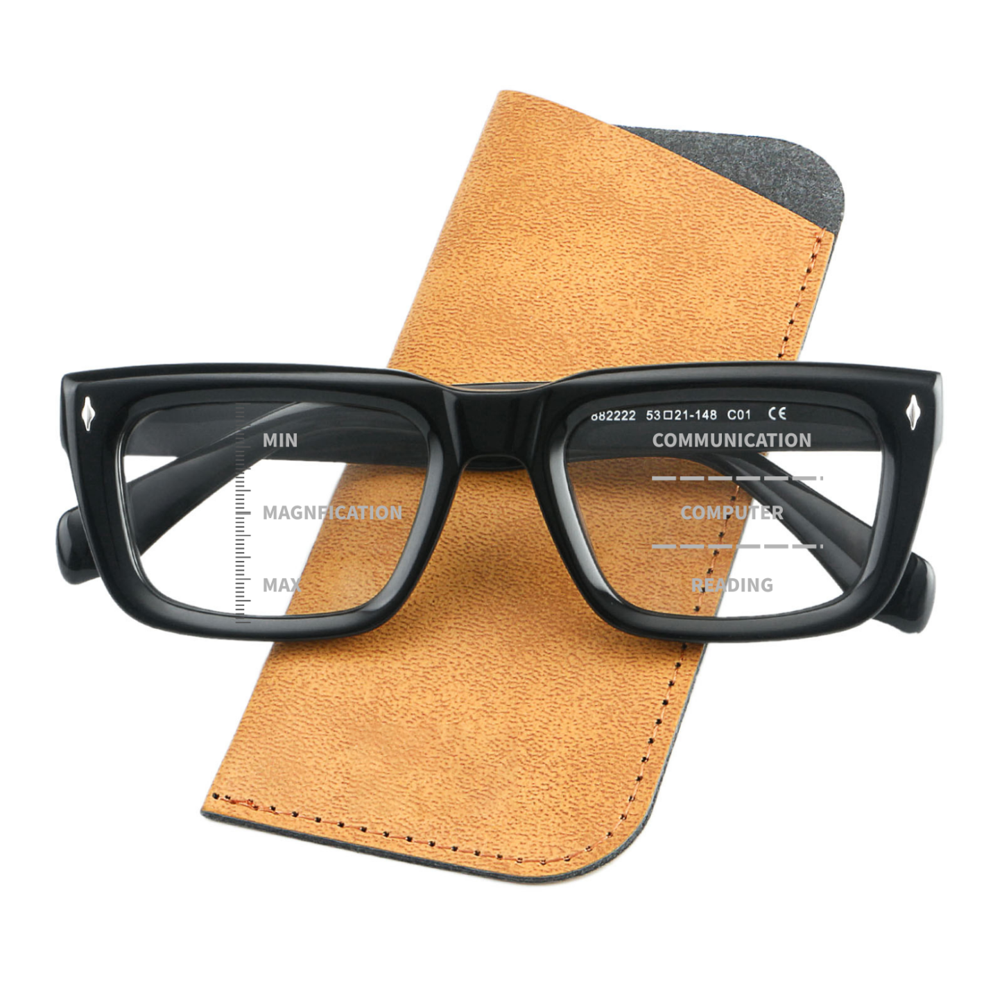 Sutton Retro Rectangle Acetate Glasses Frame