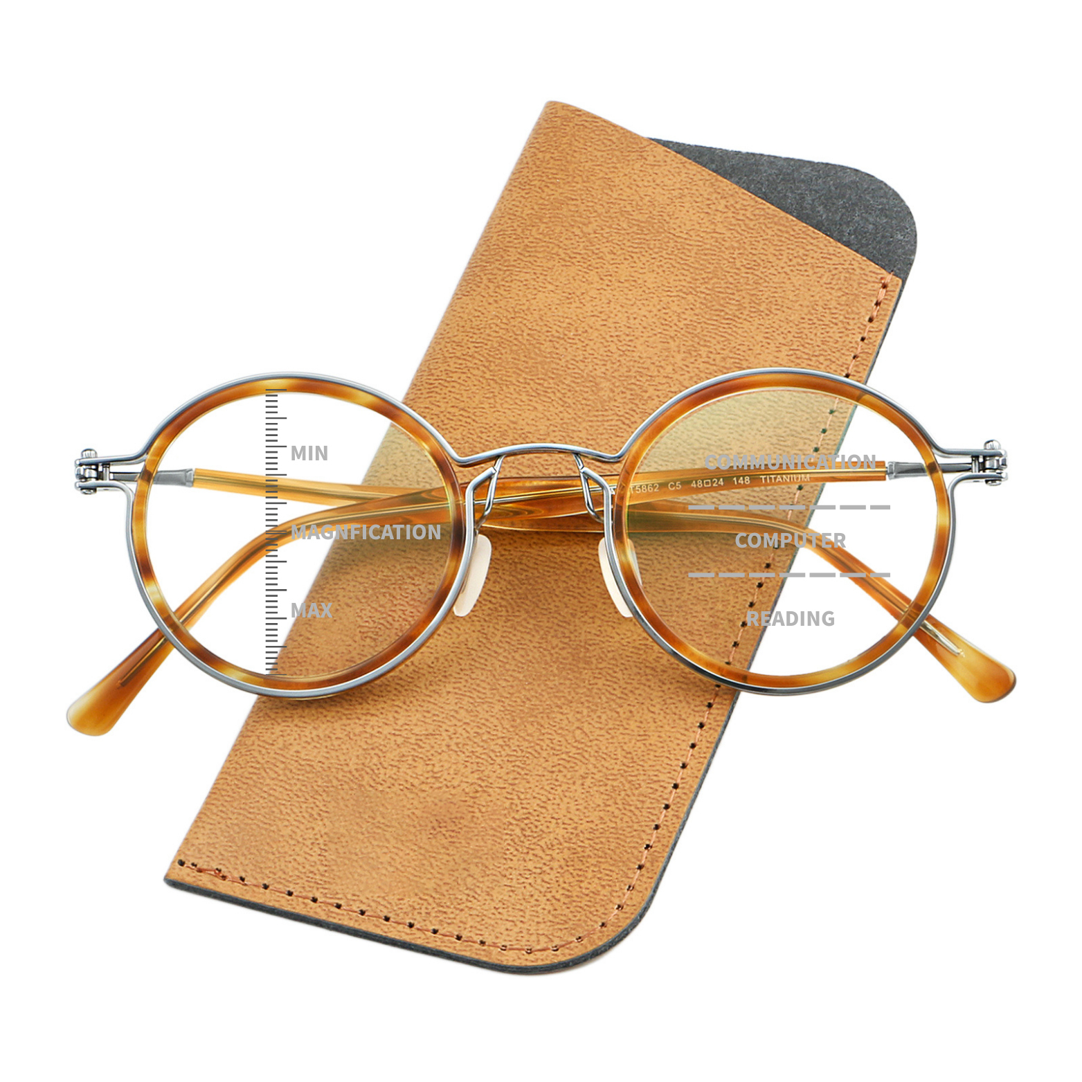 Tate Vintage Round Acetate Glasses Frame